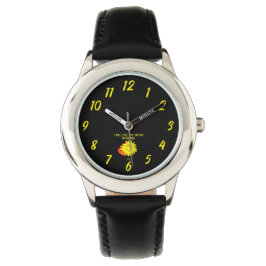 Relógio Boas Noites Crianças Negras de Couro