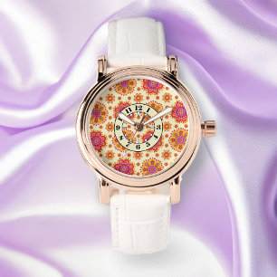 Relógio Boho Bloom - Festival Vibrante Mandala Damas Pulso