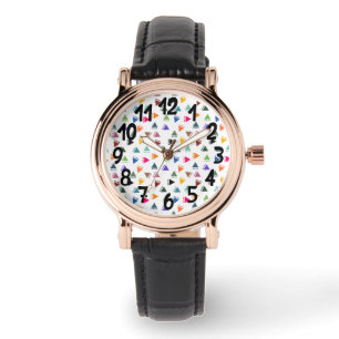 Relógio Boho Triangles