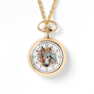 Relógio Boho Tribal Watercolor Na moda Chic Mulheres