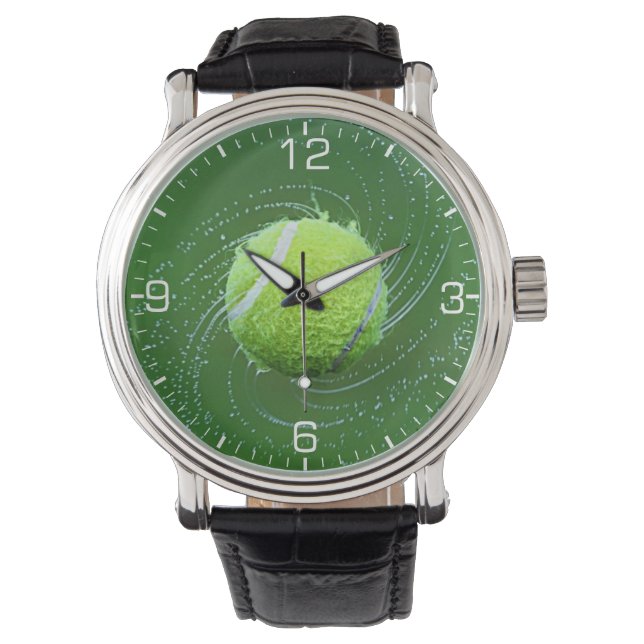 Relógio Bola Tênis amarela personalizada (Frente)