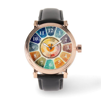 Relógio Bold Abstract Spectrum Dial – Modern Masculine