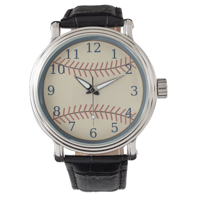 Relógio  Bold Blue Baseball Watch (Frente)