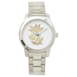 Relógio Bold Silver & Gold Signature Floral Watch