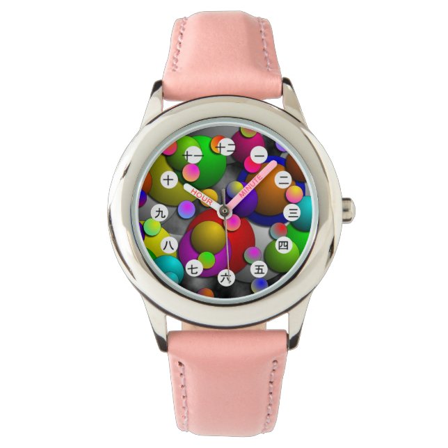 Relógio Bolhas (face CHN/JP) de Kenneth Yoncich (Frente)