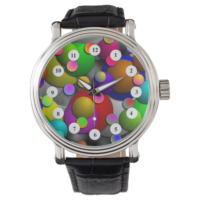 Relógio Bolhas (Rosto Clássico) de Kenneth Yoncich (Frente)