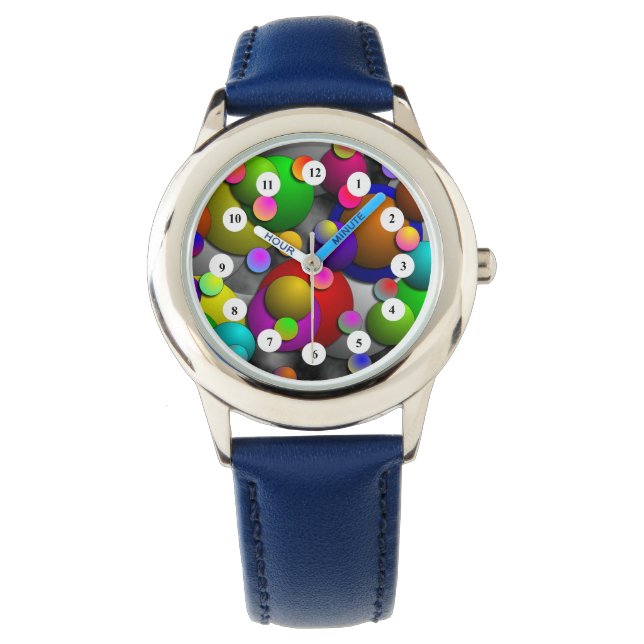 Relógio Bolhas (Rosto Clássico) de Kenneth Yoncich (Frente)