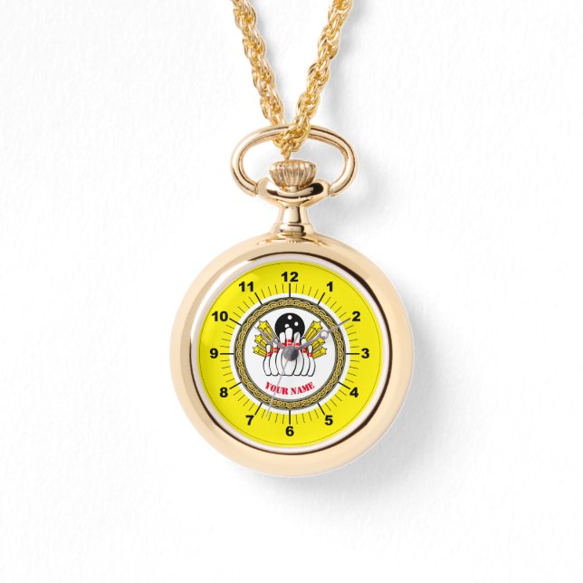 Relógio Boliche personalizada (adicionar nome) Wound Watch (Frente)