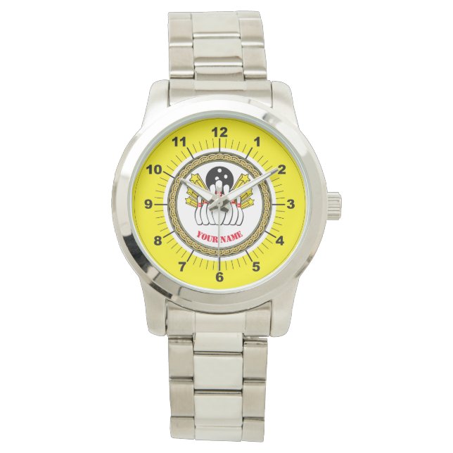 Relógio Boliche personalizada feminina (adicionar nome) (Frente)