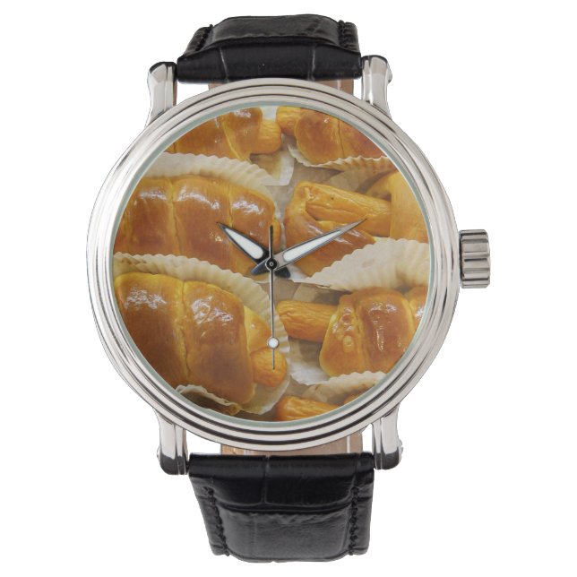 Relógio Bolo de Cachorro Quente... Comida do deserto asiát (Frente)