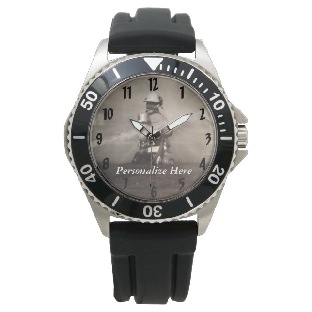 Relógio Bombeiro A Trabalhar Nas Linhas (Frente)