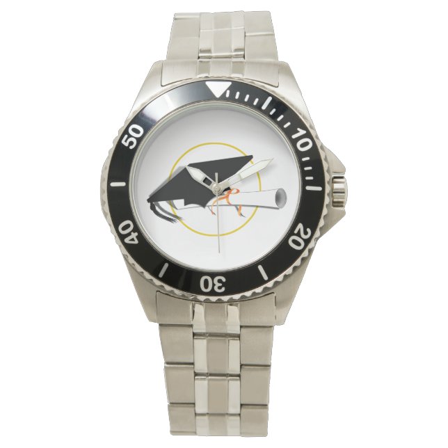 Relógio Boné de formatura e Diploma (Frente)