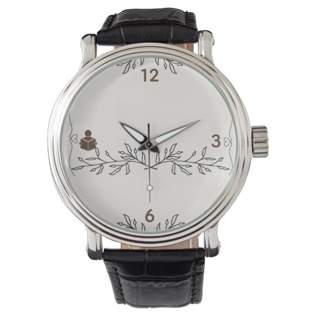 Relógio Book Lover eWatch Design for Reading Lovers (Frente)