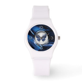 Relógio Borboleta Azul