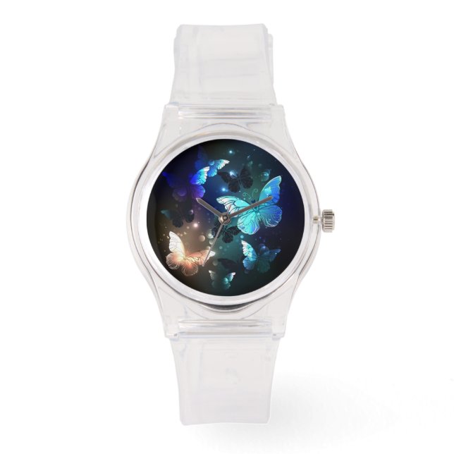 Relógio Borboleta Noturna Flutuante (Frente)