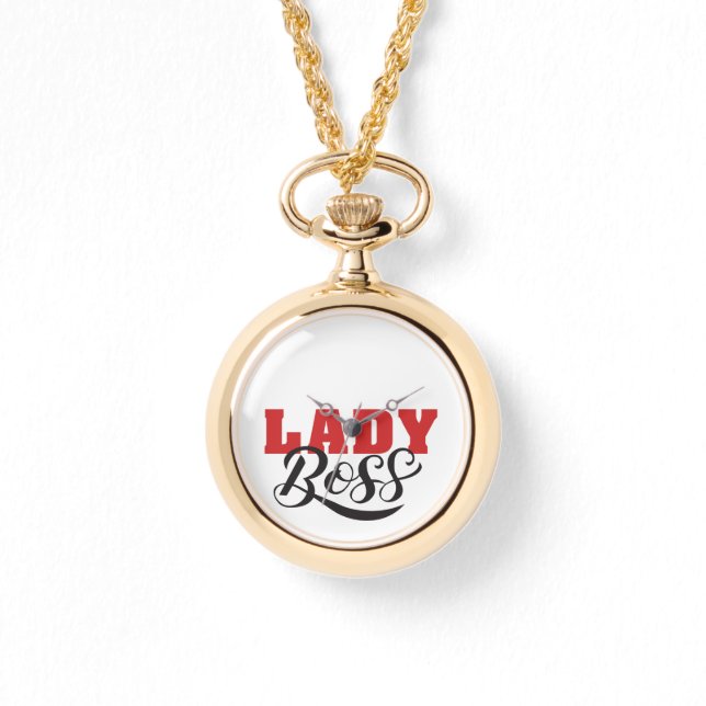 Relógio Boss Lady Mindset – Powerful Women Quote Design (Frente)
