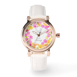Relógio Botânica Wreath Monograma White Watch