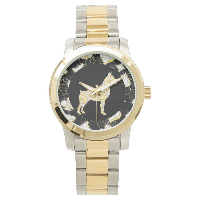 RELÓGIO BOXER DOG BLING (Frente)