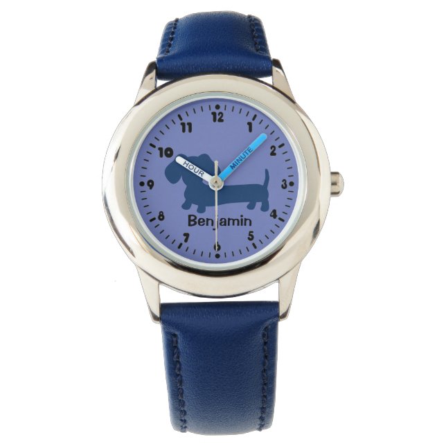 Relógio Boys First Watch - Dachshund Themed e Personalizad (Frente)