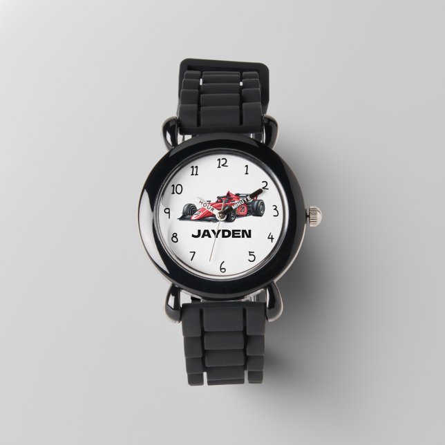 Relógio Boys Personalised Racing Car Kids Watch (Criador carregado)