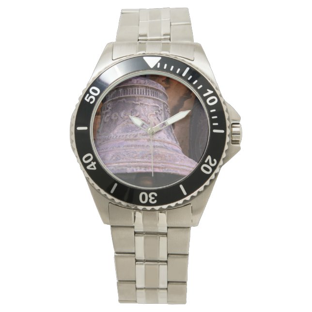 Relógio Bracelete de Aço Inoxidável Personalizado em Bell  (Frente)