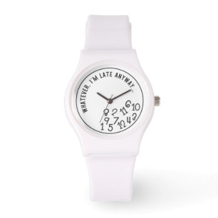 Relógio Branco e Preto Seja lá o que for que estou atrasad