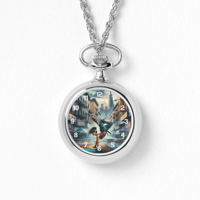 Relógio Breakdancer Women in action Silhout Nova Iorque (Frente)