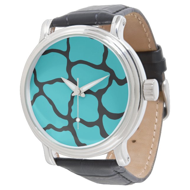 Relógio Bright Turquoise Giraffe Watch (Angular)