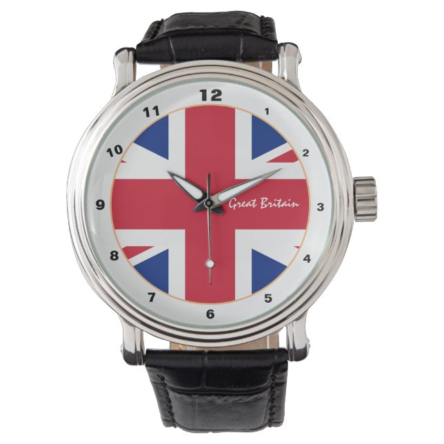 Relógio British Flag & United Kingdom Trendy fashion Reino (Frente)