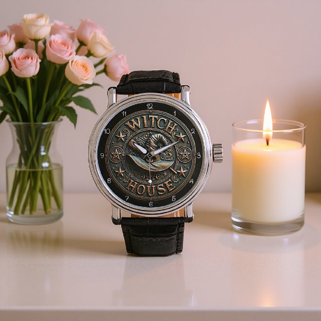 Relógio Bruxa House Spooky Halloween (Criador carregado)