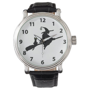 Relógio Bruxa numa Broom