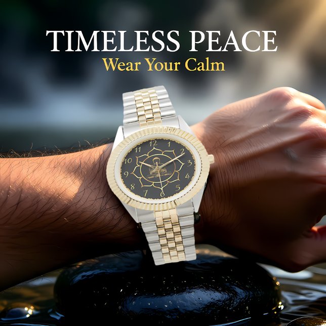 Relógio Buda a fazer meditação espiritual (Criador carregado)