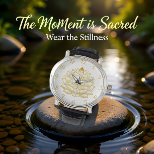 Relógio Buda na Flor Lotus.