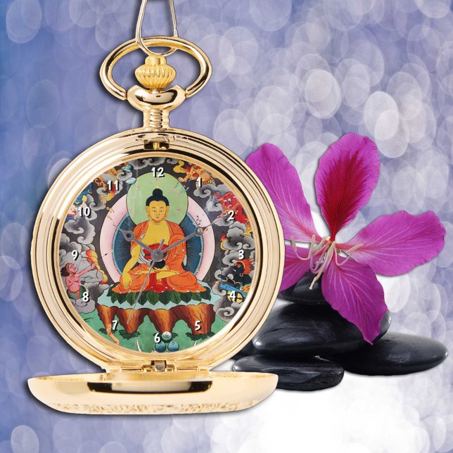 Relógio Buddha Shakyamuni, meditação, budismo tibetano (Criador carregado)