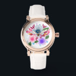 Relógio Buquê Floral bonito<br><div class="desc">Bonito aquarela,  arte floral.</div>