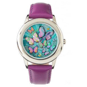 Relógio Butterfly Watch! Adicionar nome! Garota Dom!