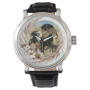 Relógio Caça de pau com Brittany Spaniel