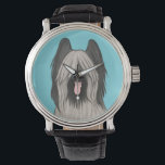 Relógio Cachorro de Cartoon Briard<br><div class="desc">Briard Lover's Watch</div>