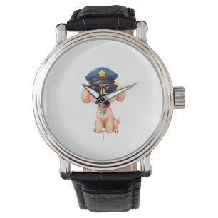Relógio Cachorro-Poodle da Polícia de Chibi