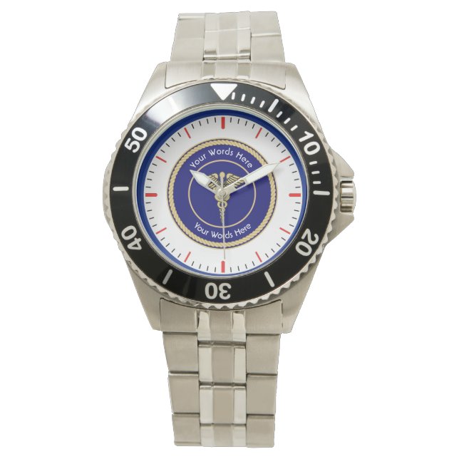 Relógio Caduceus Rope Shield Universal Personalizado (Frente)