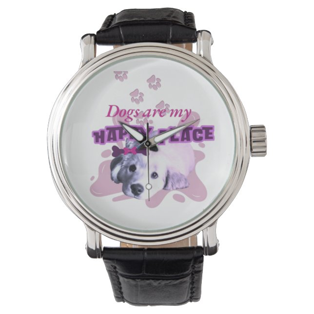 Relógio Cães são um lugar feliz eWatch (Frente)