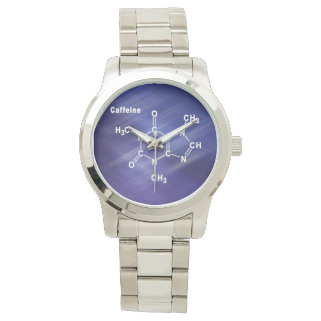 Relógio CaffeineCaffeine Structural chemical formula (Frente)