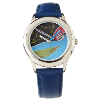 Relógio Caixa de punho com abstrato de metal