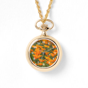 Relógio California Poppy Field Dourado Women's Watch