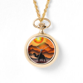 Relógio Camelos Na Sunset Desert Watch