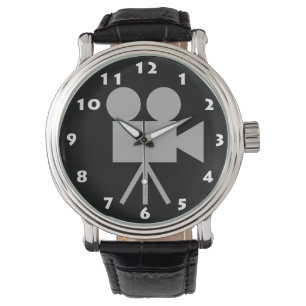 RELÓGIO CÂMERA DO FILME RETRO NA MODA COM NÚMEROS BRANCO