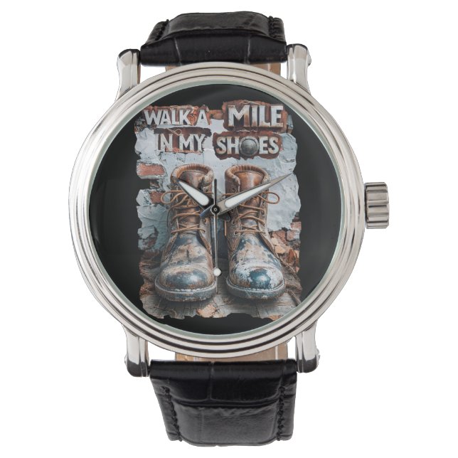Relógio Caminhar um monte em meus Calçados - Russo Inspira (Frente)