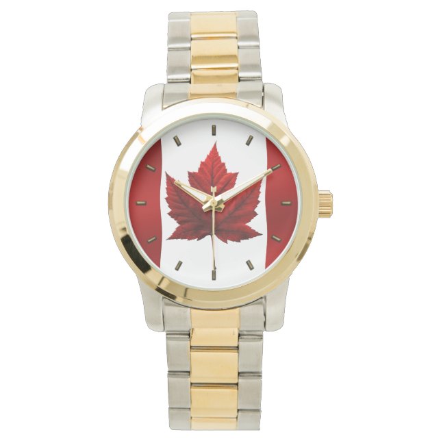 Relógio Canadá Assista à canadense Flag Souvenir Wristwatc (Frente)