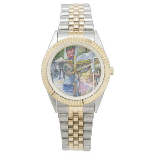 Relógio Canto de Fazenda de Porco Voador e Vinho um Pouco.