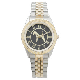 Relógio Cão Dourado Airedale